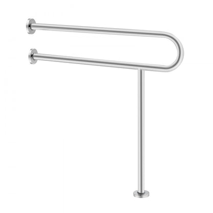 VEVOR Toilet Safety Rail with Leg 80 cm 136 kg Capacity Stainless Steel Grab Bar