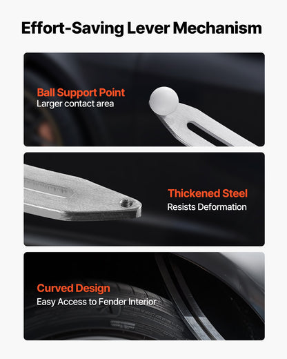 Dent Puller Kit, Paintless Car Dent Removal Tool, Auto Fender Damage Repair Puller Lifter with Curved Rod, Crowbar, Rubber Hammer, Airbag, Detachable & Repair Pens, Replacement Heads Tools Kit