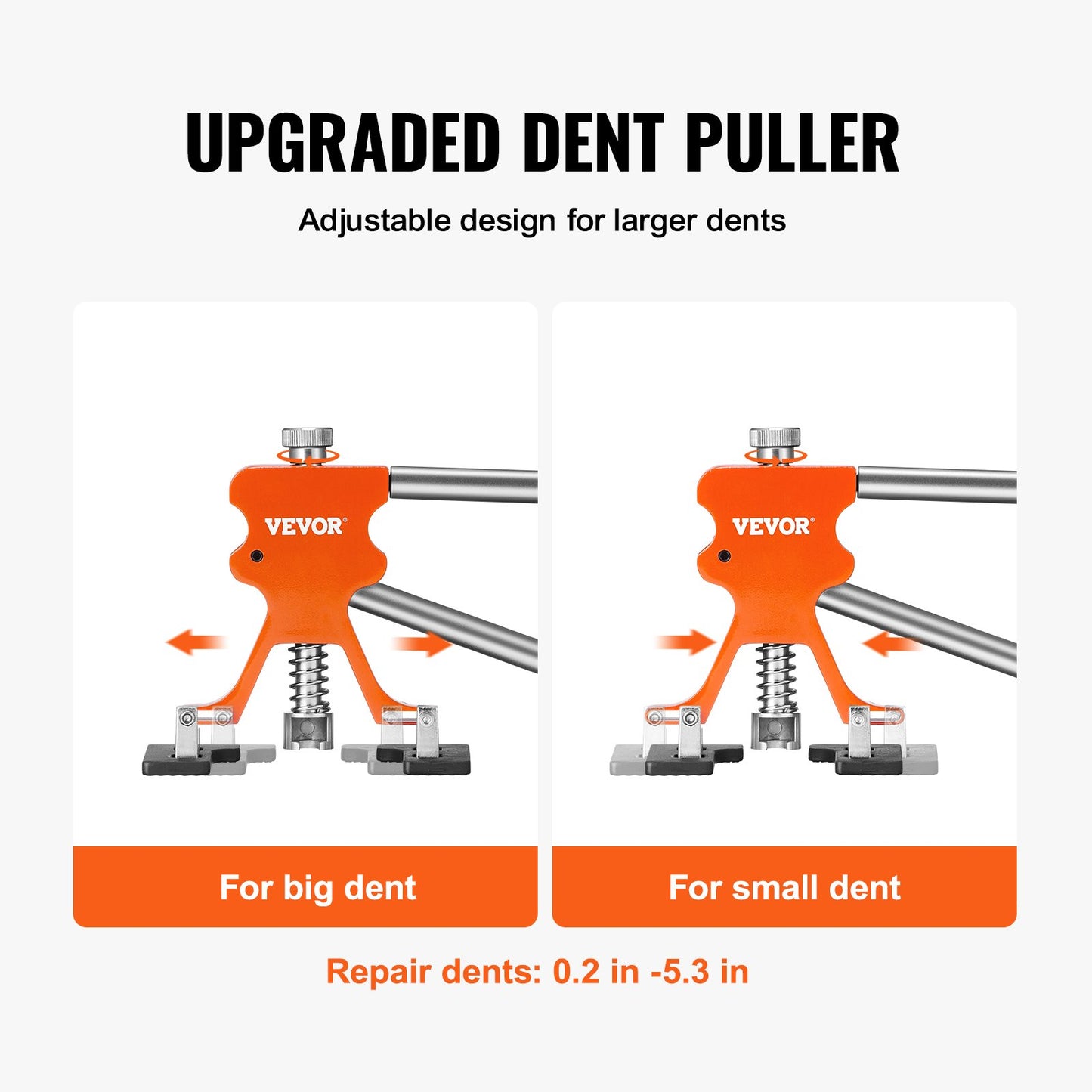 VEVOR 46 PCS Dent Removal Kit, Paintless Dent Repair Kit with Golden Dent Lifter,