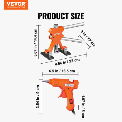 VEVOR 46 PCS Dent Removal Kit, Paintless Dent Repair Kit with Golden Dent Lifter,
