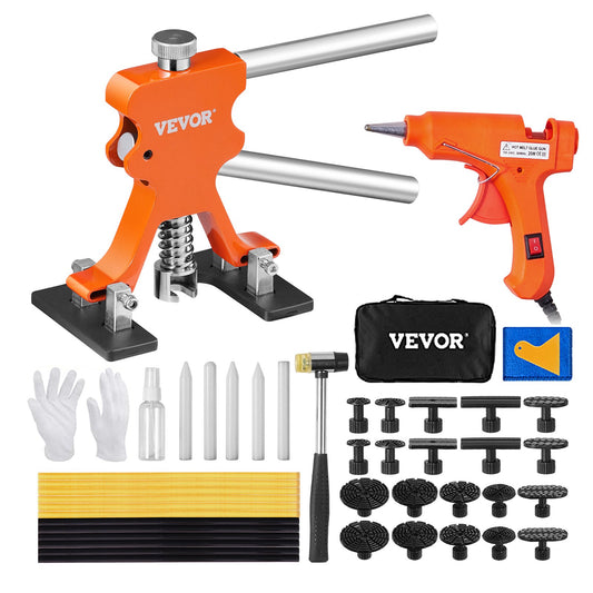 VEVOR 46 PCS Dent Removal Kit, Paintless Dent Repair Kit with Golden Dent Lifter,