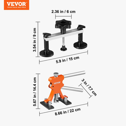 VEVOR 56 PCS Dent Removal Kit, Paintless Dent Repair Kit with Golden Lifter, Bridge