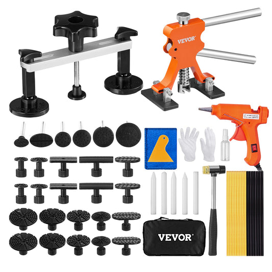VEVOR 56 PCS Dent Removal Kit, Paintless Dent Repair Kit with Golden Lifter, Bridge