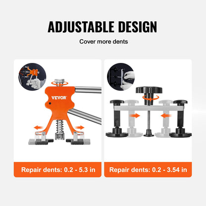 69-Piece Car Dent Repair Kit with Golden Lifter & Slide Hammer Tools