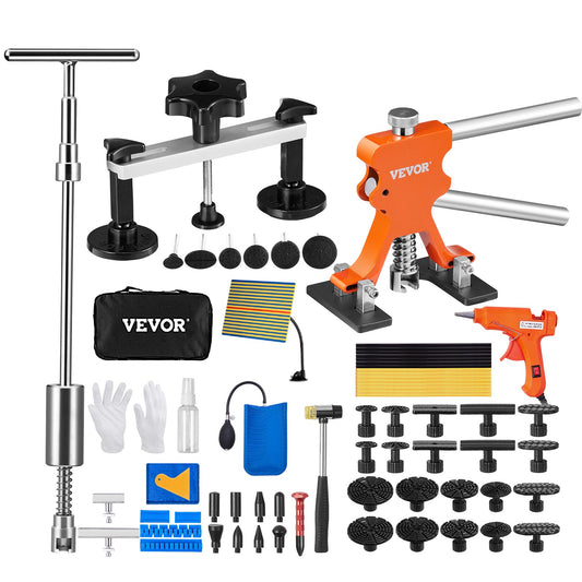 VEVOR 69 PCS Dent Repair Kit, Auto Car Body Paintless Dent Removal Tool Kit, Golden