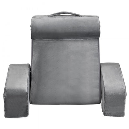 VEVOR Reading Pillow Backrest Support Pillow with Removable & 3 Pockets Headrest