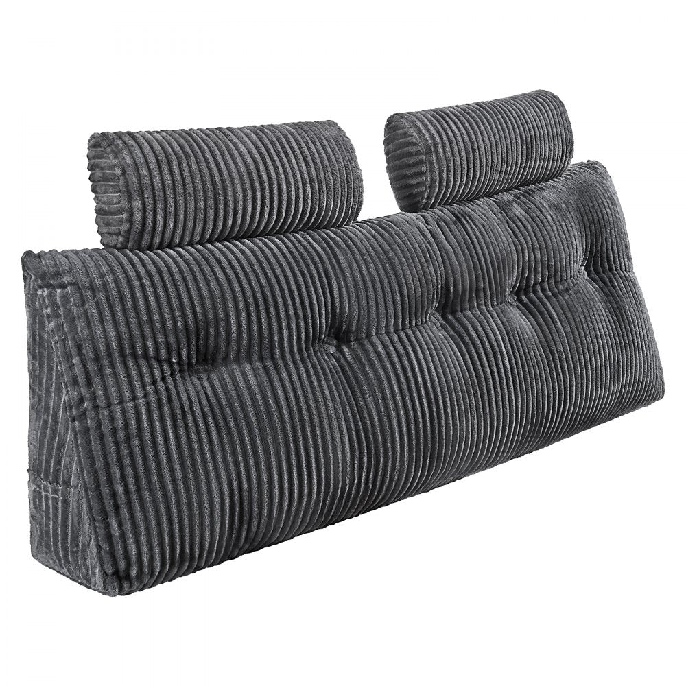 Headboard Pillow Queen Wedge Headboard Pillow with 2 Pockets & Headrests