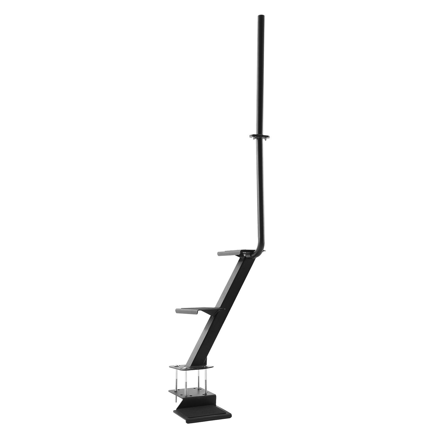 Boat Trailer Steps, 3-Step, Heavy-Duty Boat Trailer Steps with Handle, Non-Slip Surface, 3 Mounting Angle Options, Steel Ladder for 76.2 x 76.2/76.2 x 127/101.6 x 101.6 mm Frame, Bottom Mounting