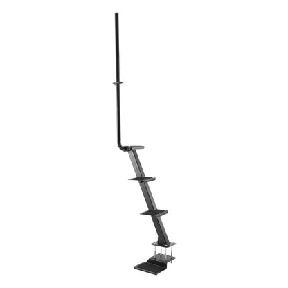 Boat Trailer Steps, 4-Step, Heavy-Duty Boat Trailer Steps with Handle, Non-Slip Surface, 3 Mounting Angle Options, Steel Ladder for 76.2 x 76.2/76.2 x 127/101.6 x 101.6 mm Frame, Bottom Mounting