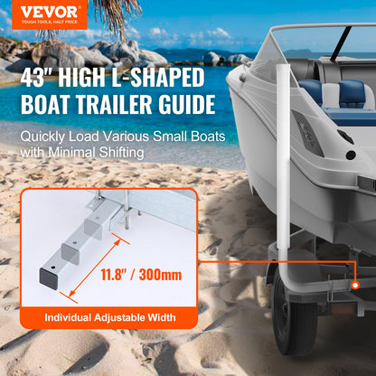 VEVOR Boat Trailer Guide, 1.1M Adjustable Design Trailer Guide Poles, 2PCS Rustproof