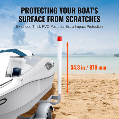 VEVOR Boat Trailer Guide, 1.17M with LED Light Trailer Guide Poles, 2PCS Rustproof