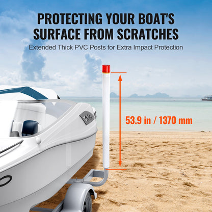 VEVOR Boat Trailer Guide, 1.57M with LED Light Trailer Guide Poles, 2PCS Rustproof