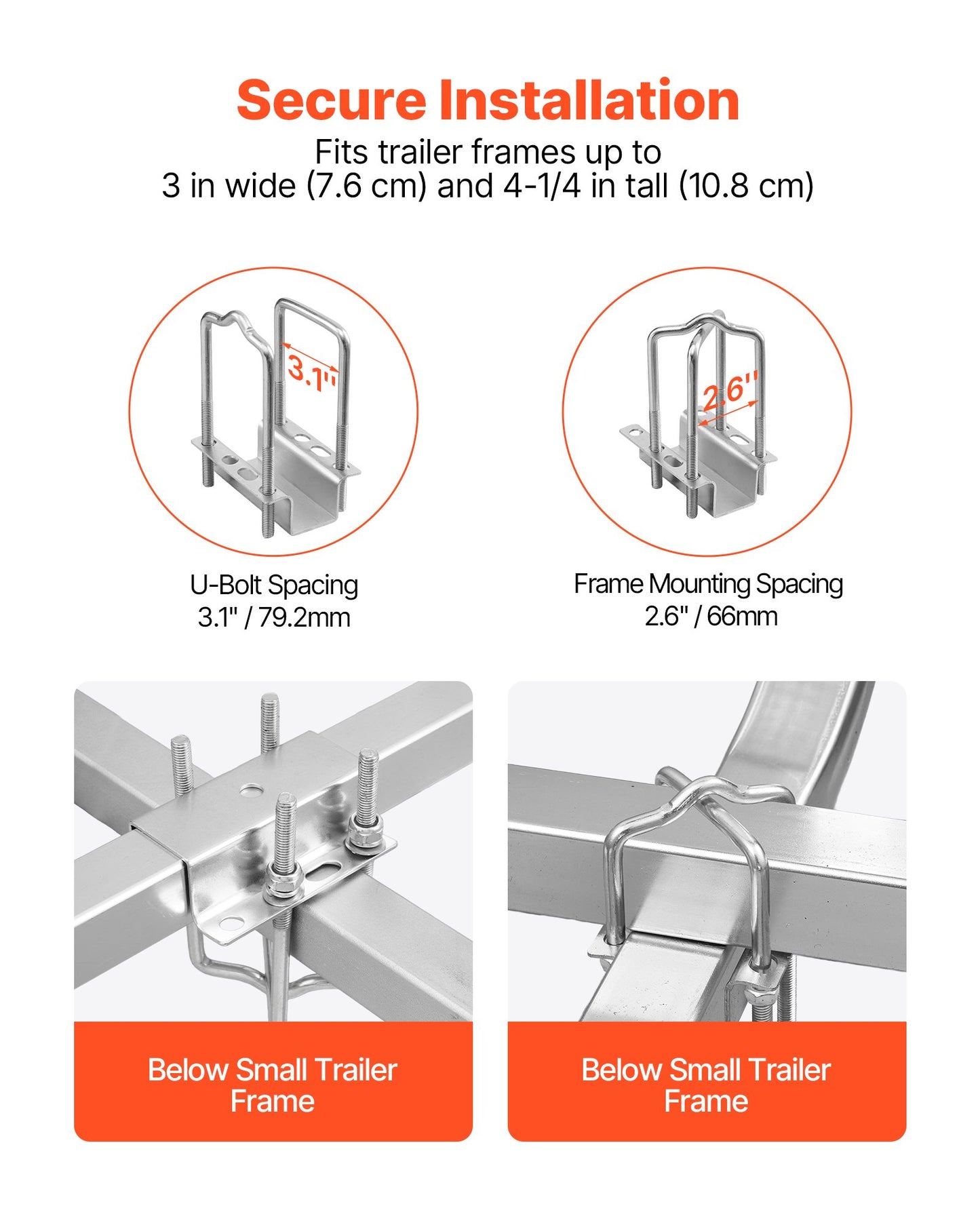 Boat Trailer Guide, 1175mm with LED Light Trailer Guide Poles, 2PCS High-Hardness Steel Guide-Ons, Wide Adjustable Trailers Guides with PVC Pipes, for Ski Boat, Fishing Boat or Sailboat Trailers
