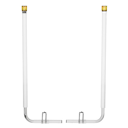 Boat Trailer Guide, 1670mm with LED Light Trailer Guide Poles, 2PCS High-Hardness Steel Guide-Ons, Wide Adjustable Trailers Guides with PVC Pipes, for Ski Boat, Fishing Boat, Sailboat Trailers