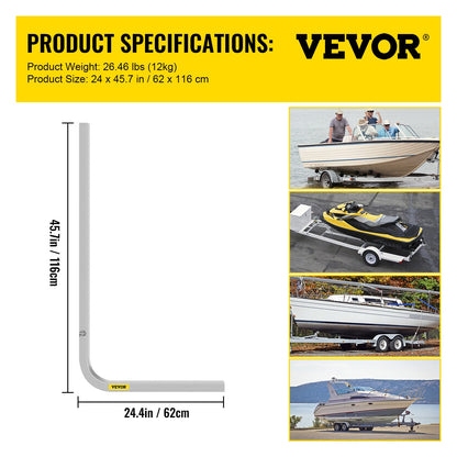 VEVOR Boat Trailer Guide-ons,116.84cm,One Pair Aluminum Trailer Guide ons, Rust-Resistant