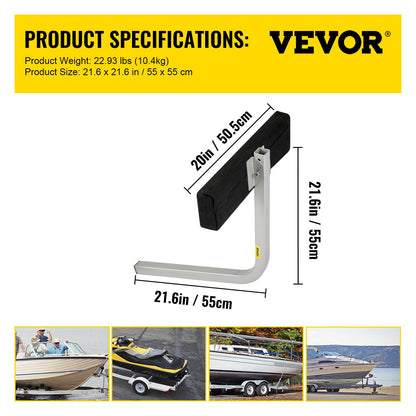 VEVOR Boat Trailer Guide on, 2PCS, Short Bunk Guide-Ons Steel Trailer Guides w/Carpet-Padded