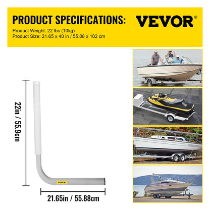 VEVOR Boat Trailer Guide-on, 22", 2PCS Steel Trailer Post Guide ons, with White