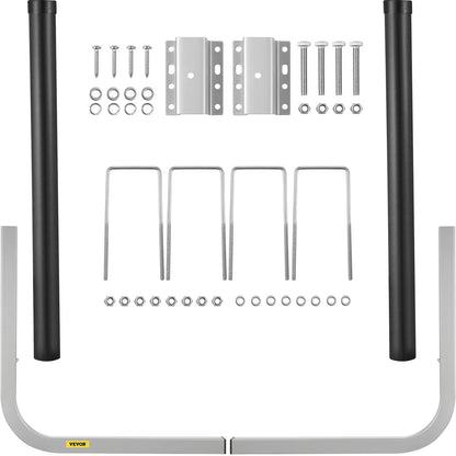 Galvanized Steel Trailer Guides (2PCS), 102 cm, with PVC Covers and Mount Kit