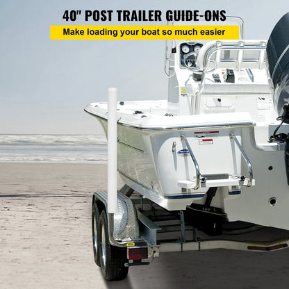 Steel Boat Trailer Guide-ons with PVC Cover, 102 cm, 2PCS, Easy Mounting