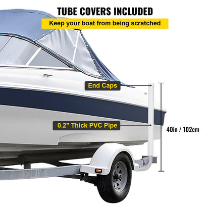 VEVOR Boat Trailer Guide-ons, 40", 2PCS Steel Trailer Post Guide on, Trailer Guides