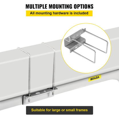 Steel Boat Trailer Guide-ons with PVC Covers, Adjustable 1.5m, Set of 2