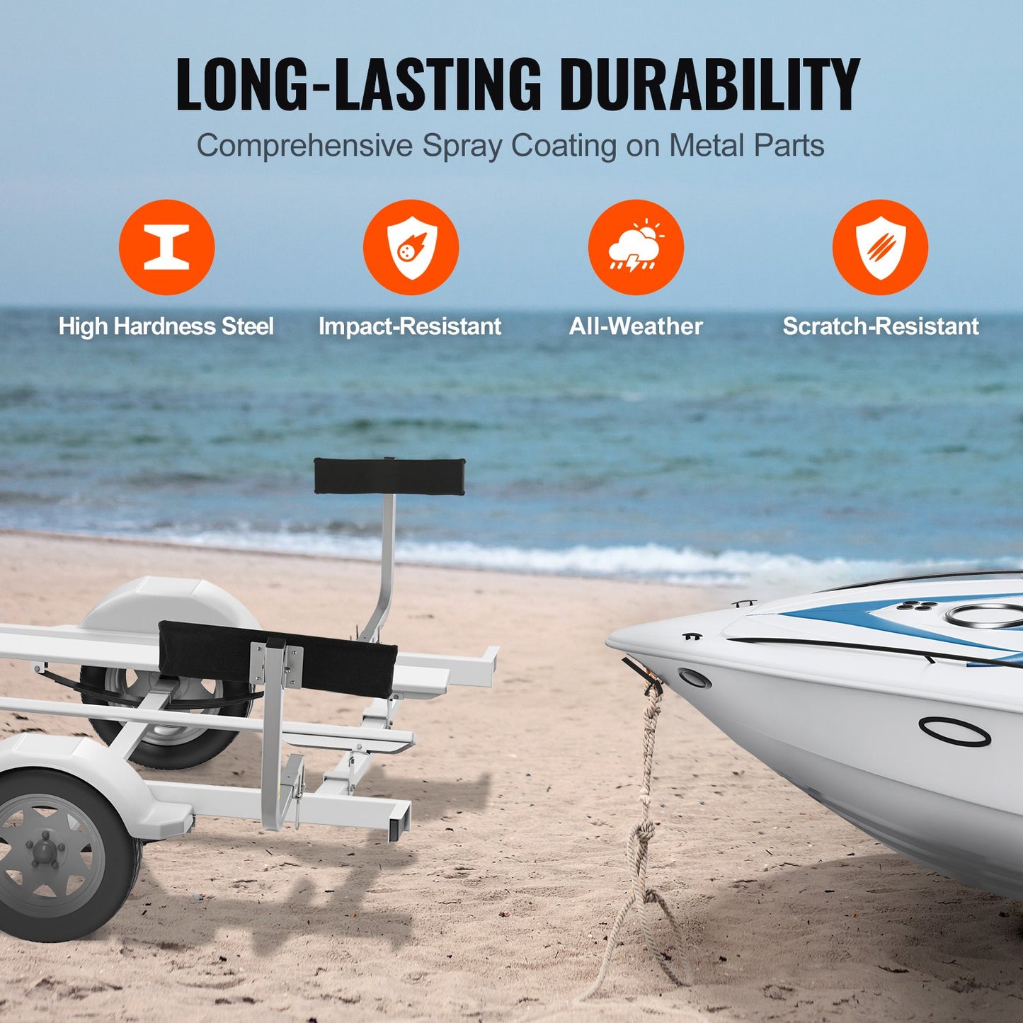 VEVOR Boat Trailer Guide, 0.7M Adjustable Design Short Bunk Guide-Ons, 2PCS Rustproof