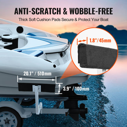 VEVOR Boat Trailer Guide, 0.7M Adjustable Design Short Bunk Guide-Ons, 2PCS Rustproof