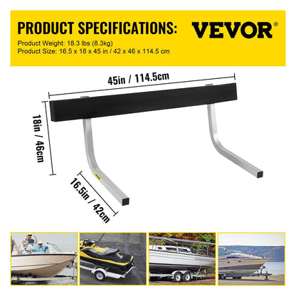 Rustproof Boat Trailer Guides with Carpet-Padded Boards, 1.19 m Length