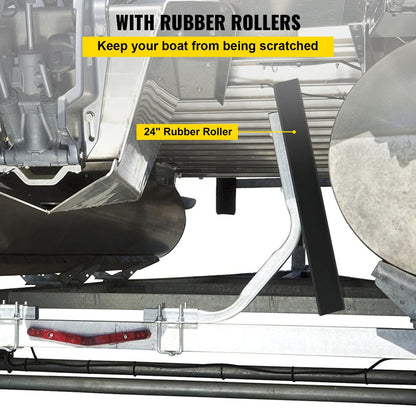 Steel Boat Trailer Guide-ons, 0.6m, Adjustable, Heavy-Duty with Mounting Kit