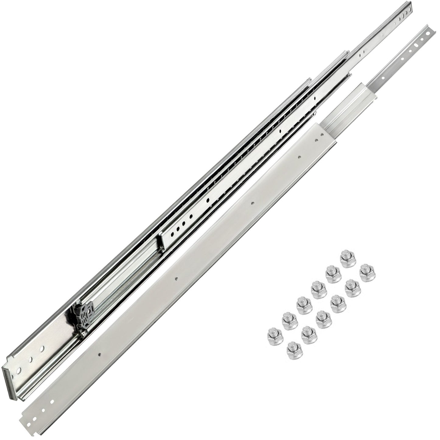 Soft Close 1 Pair Drawer Slides, 0.86m Full Extension, 225kg Load Capacity
