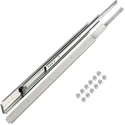 Soft Close 1 Pair Drawer Slides, 0.86m Full Extension, 225kg Load Capacity
