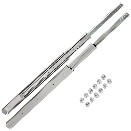 VEVOR Drawer Slides, 1 Pair 42 Inch Heavy Duty Drawer Slides, Ball Bearing Side