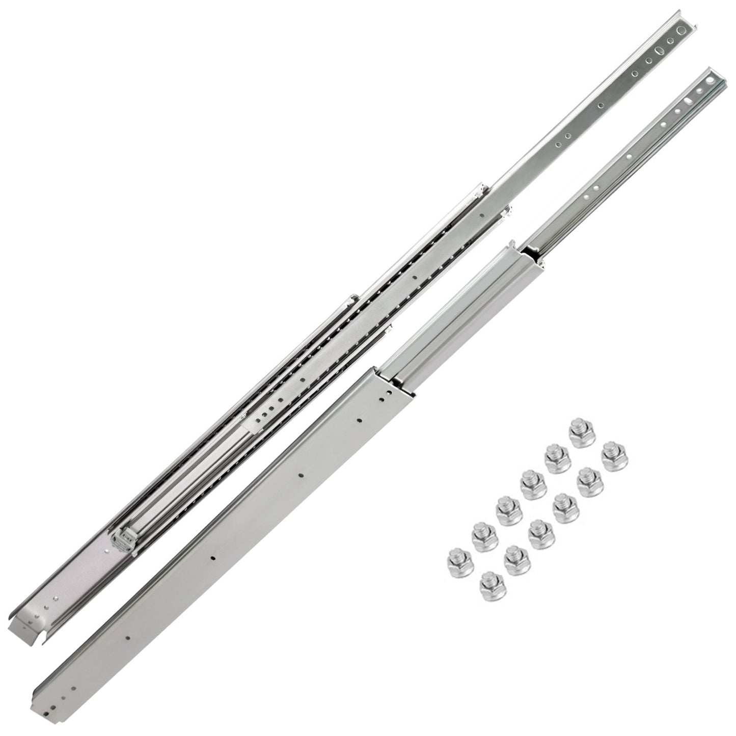 Heavy Duty Drawer Slides, 1 Pair, 213 cm, 225 kg Load Capacity, Ball Bearing