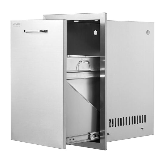 VEVOR Outdoor Kitchen Propane Tank Drawer 16Wx22Hx16D Inch Stainless Steel Pull