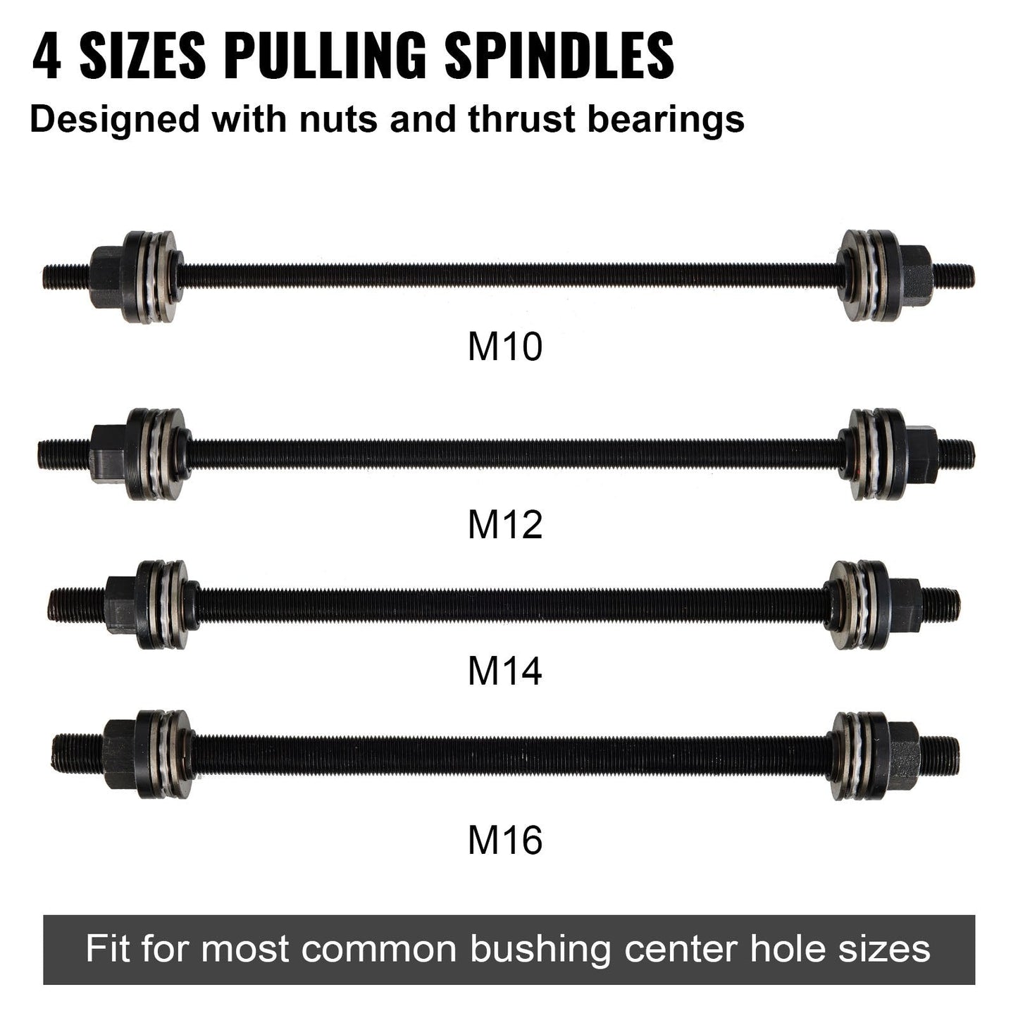28-Piece Press & Pull Sleeve Kit for Bush Bearing Removal, 45# Steel, with Case