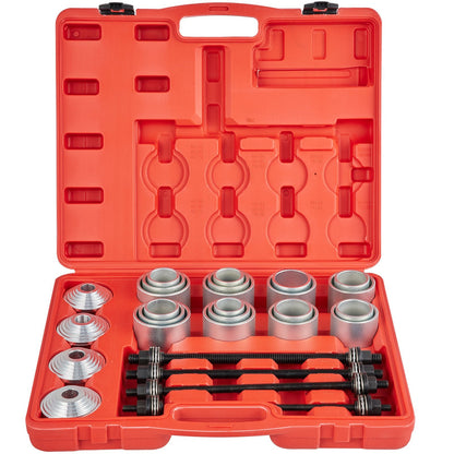 28-Piece Press & Pull Sleeve Kit for Bush Bearing Removal, 45# Steel, with Case
