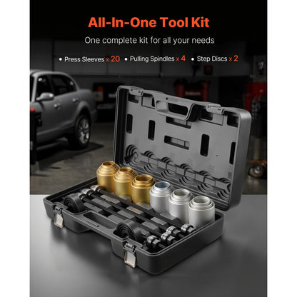 Pull and Press Sleeve Kit Bush Bearing Removal Insertion Tool Set 26 PCS
