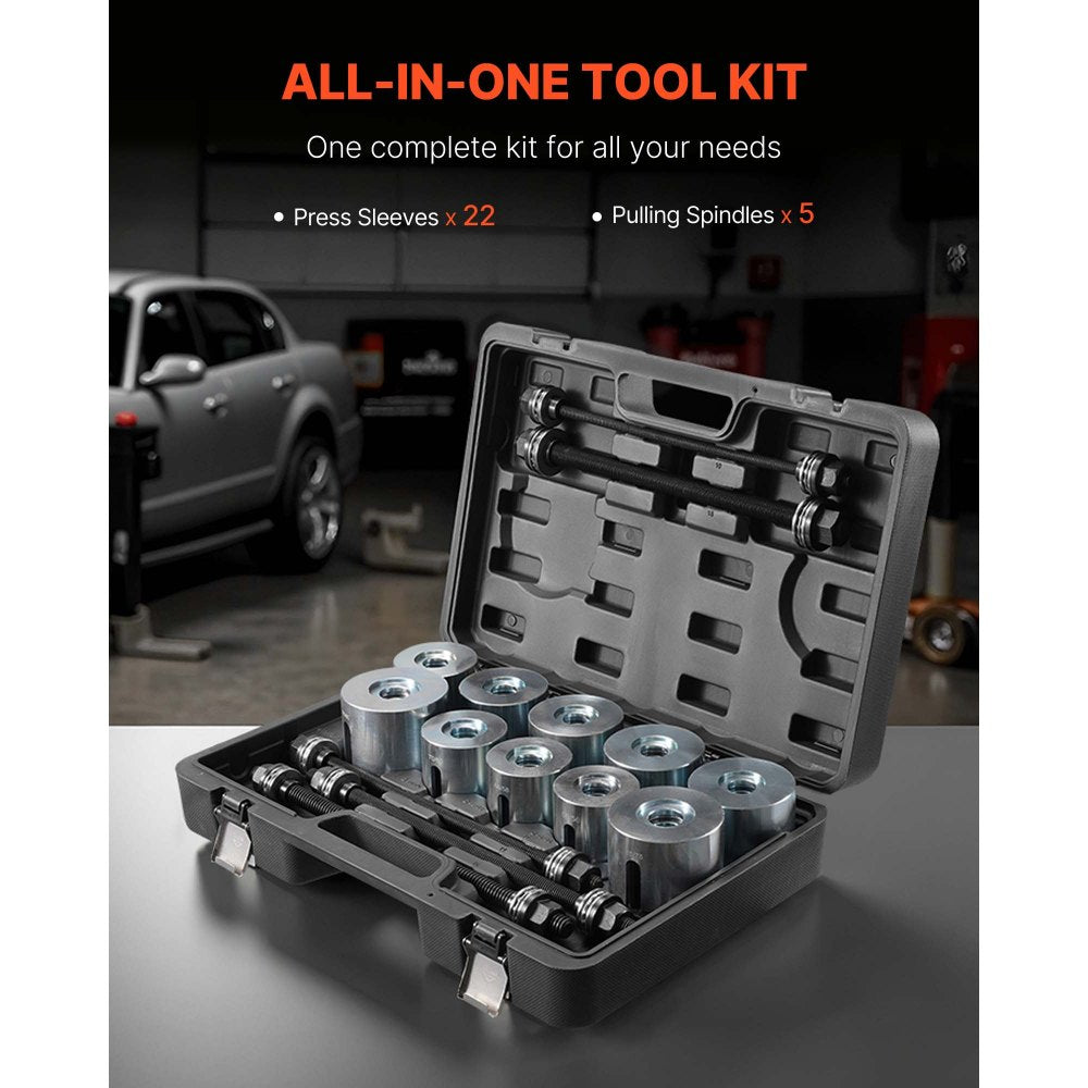 Pull and Press Sleeve Kit Bush Bearing Removal Insertion Tool Set 27 PCS