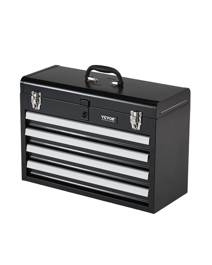 VEVOR Tool Box 520 mm Portable Metal Tool Box with 4 Drawers Tool Organizer