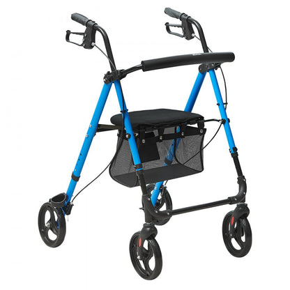 Rollator Walker for Seniors and Adult, Lightweight Aluminum Foldable Rolling Walker with Adjustable Seat and Handle, Out