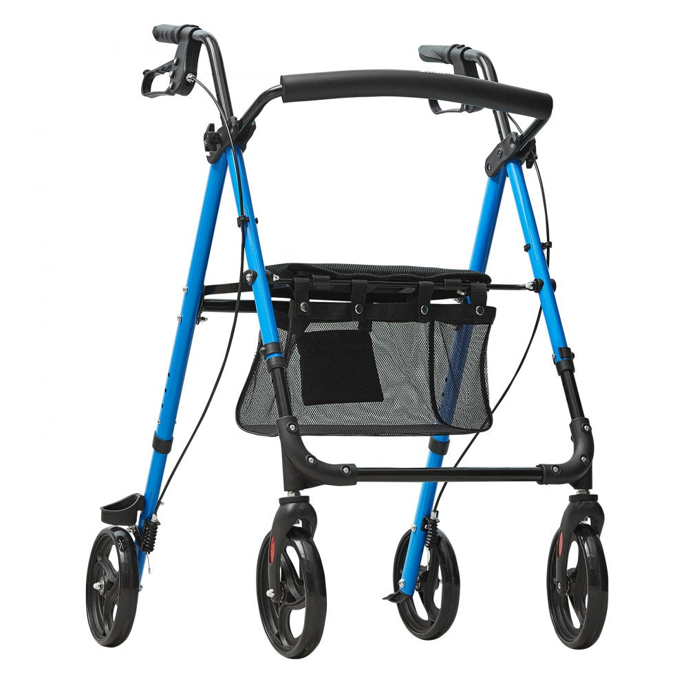 Rollator Walker for Seniors and Adult, Lightweight Aluminum Foldable Rolling Walker with Adjustable Seat and Handle, Out