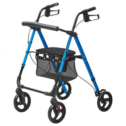 Rollator Walker for Seniors and Adult, Lightweight Aluminum Foldable Rolling Walker with Adjustable Seat and Handle, Out