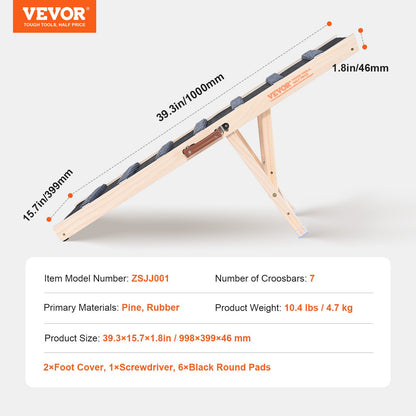 VEVOR Dog Ramp, Folding Pet Ramp for Bed, Adjustable Dog Ramp for Small, Large,