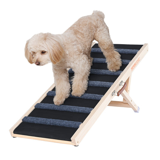 VEVOR Dog Ramp, Folding Pet Ramp for Bed, Adjustable Dog Ramp for Small, Large,