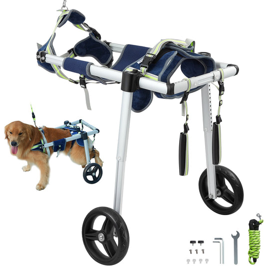 VEVOR 2 Wheels Dog Wheelchair for Back Legs, Pet Wheelchair Lightweight & Adjustable