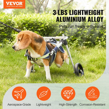 Adjustable Dog Wheelchair for Back Legs - Lightweight & Durable Design