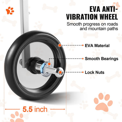 Adjustable Dog Wheelchair for Back Legs - Lightweight & Durable Design