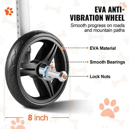 Adjustable Dog Wheelchair for Hind Legs - Lightweight & Durable (M)