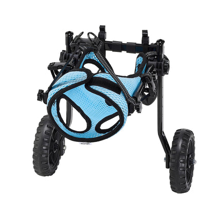 Dog Wheelchair for Back Legs, Adjustable 2 Wheels Pet Wheelchair, Lightweight  Dog Cart with Shock-Absorbing Wheels, Mobility Support Wheel Chair for Disabled Injured Dogs up to 10kg , X-Small