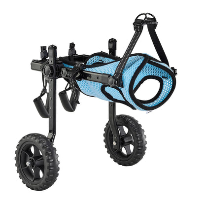 Dog Wheelchair for Back Legs, Adjustable 2 Wheels Pet Wheelchair, Lightweight  Dog Cart with Shock-Absorbing Wheels, Mobility Support Wheel Chair for Disabled Injured Dogs up to 10kg , X-Small